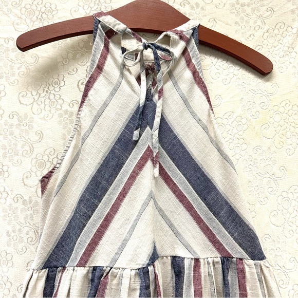 PinkBlush Cotton Striped Halter Neck Maternity Dress size large - Picture 3 of 15